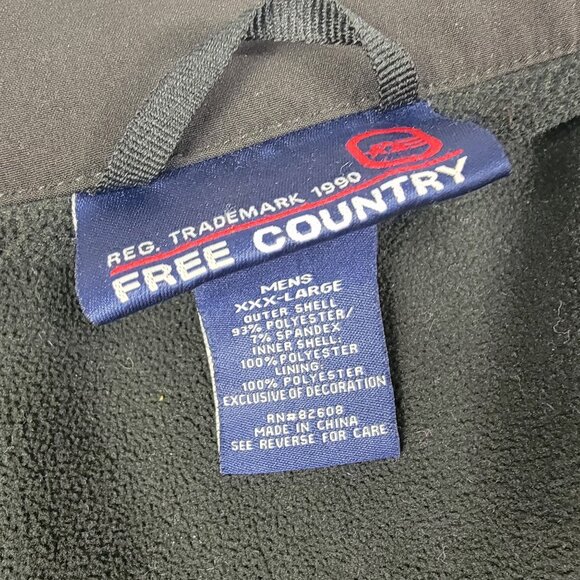 Free Country Mens 3XL Black Gray Full Zip Jacket Winter Warm Casual Outdoors - Picture 4 of 13